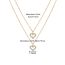 Fashion Gold Alloy Diamond Love Double Layer Necklace