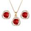 Fashion 4# Alloy Diamond Geometric Earrings And Necklace Set