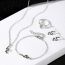 Fashion 2# Alloy Diamond Snake Necklace Earrings Bracelet Ring Set