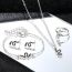 Fashion 4# Alloy Diamond Lips Necklace Earrings Bracelet Ring Set