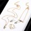 Fashion 1# Alloy Diamond Snake Necklace Earrings Bracelet Ring Set