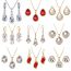 Fashion 10# Alloy Diamond Geometric Earrings And Necklace Set