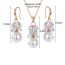 Fashion 7# Alloy Diamond Geometric Earrings And Necklace Set