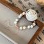 Fashion White Geometric Beaded Rosette Braided Bracelet