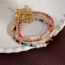 Fashion C Champagne Beads Colorful Crystal Pearl Beaded Bracelet