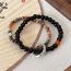Fashion Color Geometric Beaded Safety Clasp Double Layer Bracelet