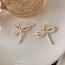 Fashion Gold Bow Pearl Earrings