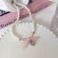 Fashion Silver Pearl Beads Heart Bow Necklace