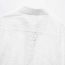Fashion White Cotton Cutout Embroidered Lapel Shirt
