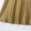 Fashion Khaki Blended Curved Skirt