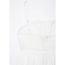 Fashion White Cotton Embroidered Suspender Maxi Skirt