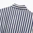 Fashion Stripe Blended Striped Lapel Lace-up Maxi Skirt
