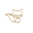 Fashion Hollow Tiger Alloy Hollow Brooch