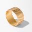 Fashion Gold Irregular Striped Wide Open Bracelet