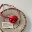 Fashion Rose Red Fabric Rose Necklace
