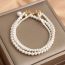 Fashion 4mm Large Size Pearl Beaded Bracelet