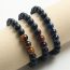 Fashion 7 Red Tiger Eye + Frosted Stone Geometric Beaded Bracelet