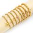 Fashion Lion Head 6mm Stainless Steel Gold Plated Beaded Lion Head Bracelet