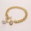 Fashion Necklace Gold Plated Copper Love Pearl Necklace