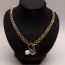 Fashion Necklace Gold Plated Copper Love Pearl Necklace