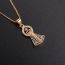 Fashion Golden 8 Gold-plated Copper Geometric Necklace With Diamonds