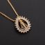 Fashion Golden 3 Gold-plated Copper Geometric Necklace With Diamonds