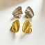 Fashion Silver Gold-plated Copper Geometric Irregular Stud Earrings
