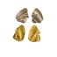 Fashion Silver Gold-plated Copper Geometric Irregular Stud Earrings