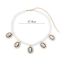 Fashion Gold Pearl Beaded Oval Portrait Necklace