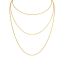 Fashion Steel Color (total Length 120+5cm) Stainless Steel Round Snake Chain Multi-layer Necklace