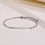 Fashion Steel Color 16+5cm Stainless Steel Blank Curved Tag Bracelet