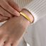 Fashion Rose Gold Stainless Steel Blank Curved Tag Bracelet