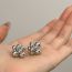 Fashion Silver Metal Bead Earrings