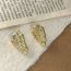 Fashion Gold Copper Cactus Hollow Stud Earrings