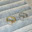 Fashion Silver Copper Inlaid Zirconium Square Open Ring