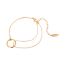 Fashion Gold Titanium Steel Circle Asymmetric Bracelet