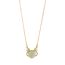 Fashion Gold Titanium Steel Diamond Hetian Jade Dragon Necklace