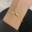 Fashion Gold Titanium Steel Twist Braided Bracelet