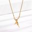 Fashion Gold Titanium Steel Knotted Necklace