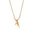 Fashion Gold Titanium Steel Knotted Necklace