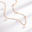Fashion Gold Titanium Steel Pearl Chain Necklace