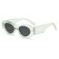 Fashion Green Gray Ac Oval Sunglasses