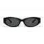 Fashion Black Gray Oval Small Frame Sunglasses