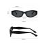 Fashion Black Gray Oval Small Frame Sunglasses