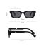 Fashion Black Gray Square Small Frame Sunglasses