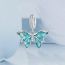 Fashion Silver Silver Diamond Butterfly Pendant Accessory