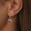 Fashion Silver Silver Diamond Hummingbird Earrings