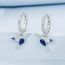 Fashion Silver Silver Diamond Hummingbird Earrings