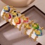 Fashion Black Contrast Color Rice Beads Irregular Love Pendant Bead Braided Bracelet (6mm)