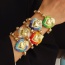 Fashion Green Contrast Color Rice Beads Irregular Love Pendant Bead Braided Bracelet (6mm)